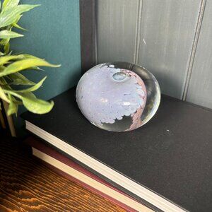 Vintage Hot Island Glass Art Paperweight Early Maui Studio Signed Hawaiian Glass